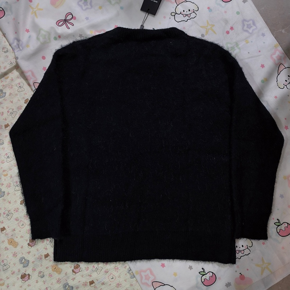 Saint Laurent Black Crew Neck Sweater - Picture 7 of 8